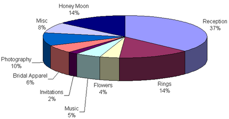 wedding budget pie chart