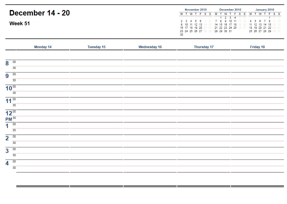 Microsoft Office Word 2009 Calendar Template