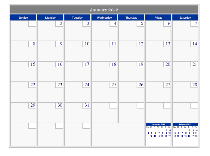 Calendar 2012 Printable Calendar 2012 Printable