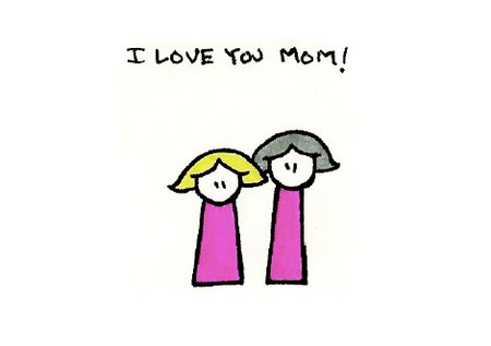 in love with you cartoons. I Love You Mom Mothers Day