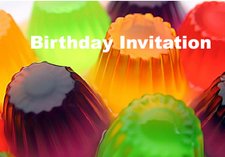 Jelly Birthday invitations cards