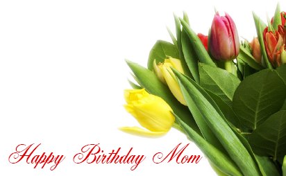 Mom Birthday Card Tulip
