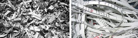 Paper Shredder Examples of Cross Cut and Strip Cut