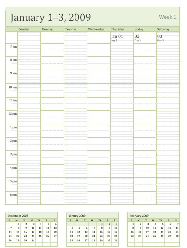 free printable weekly planner 2011. planner calendar 2009