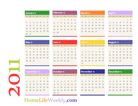 Free Downloadable Calendars 2011 on Printable Calendar 2011 Free Printable And Colorful
