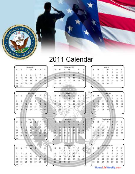 US Navy Calendar 2011 Download