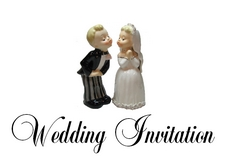 wedding inivtation cake topper