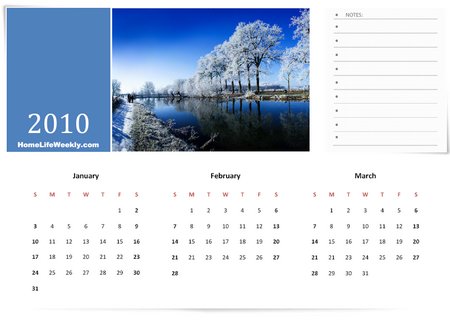 free quarterly calendar