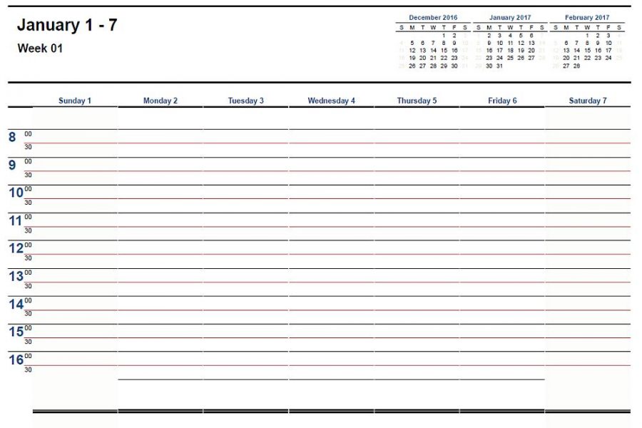 printable calendar 2017 home life weekly