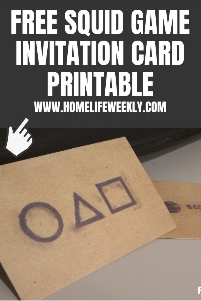 Squid Game Invitation Card Printable Free