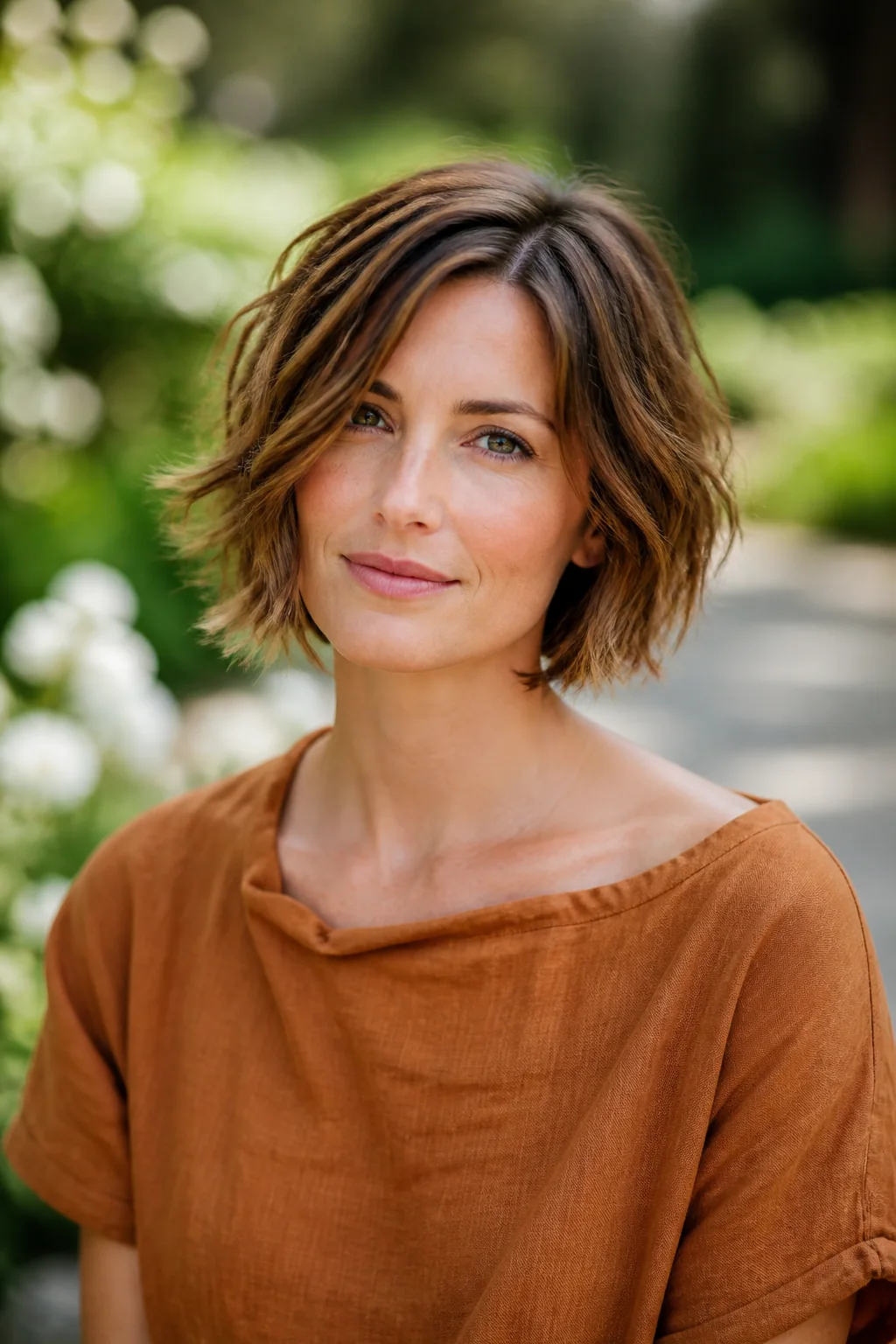 Choppy textured short bob