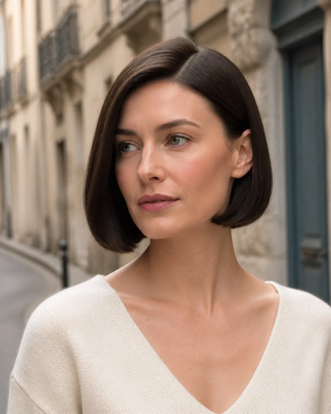 Classic short blunt bob haircut