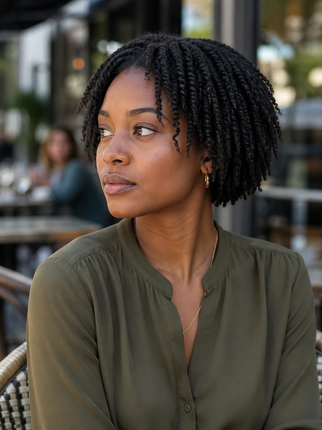 Mini twists on short natural hair