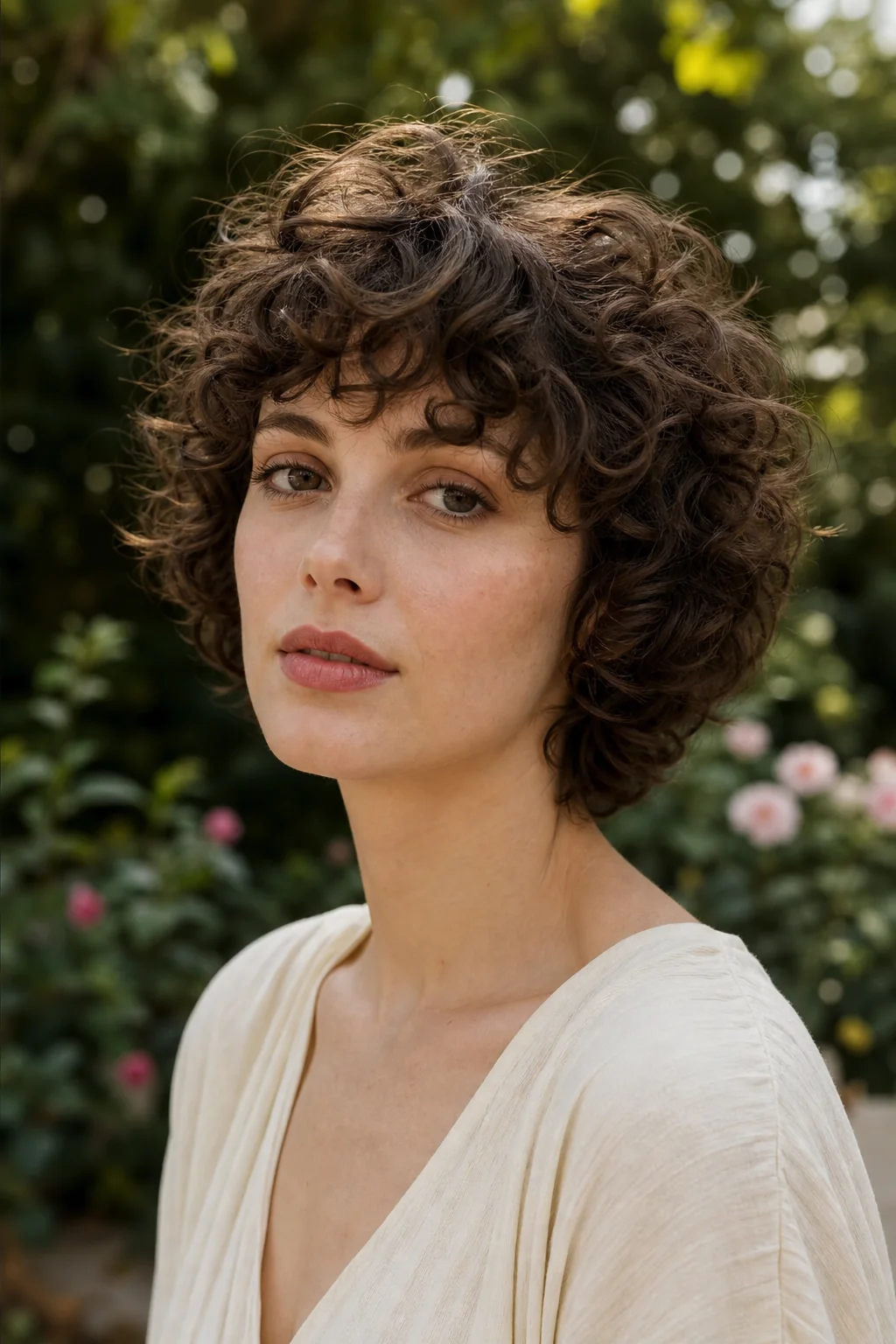 short curly shag soft fringe