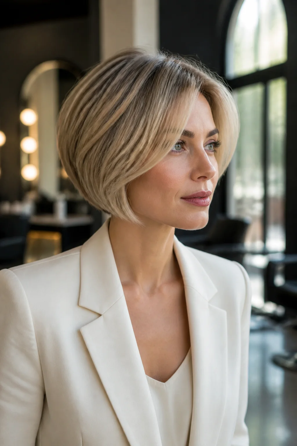 Shoulder-length layered bob