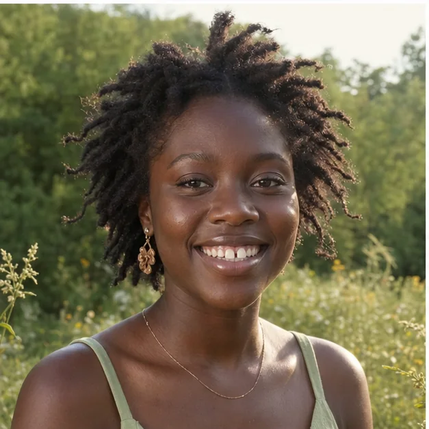 Black woman with soft freeform short locs