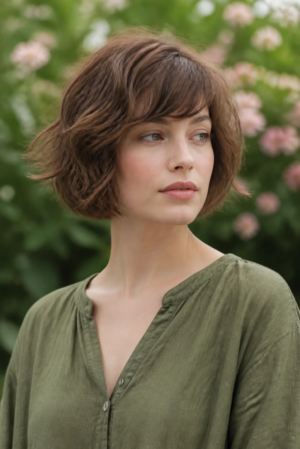 Soft shaggy short bob
