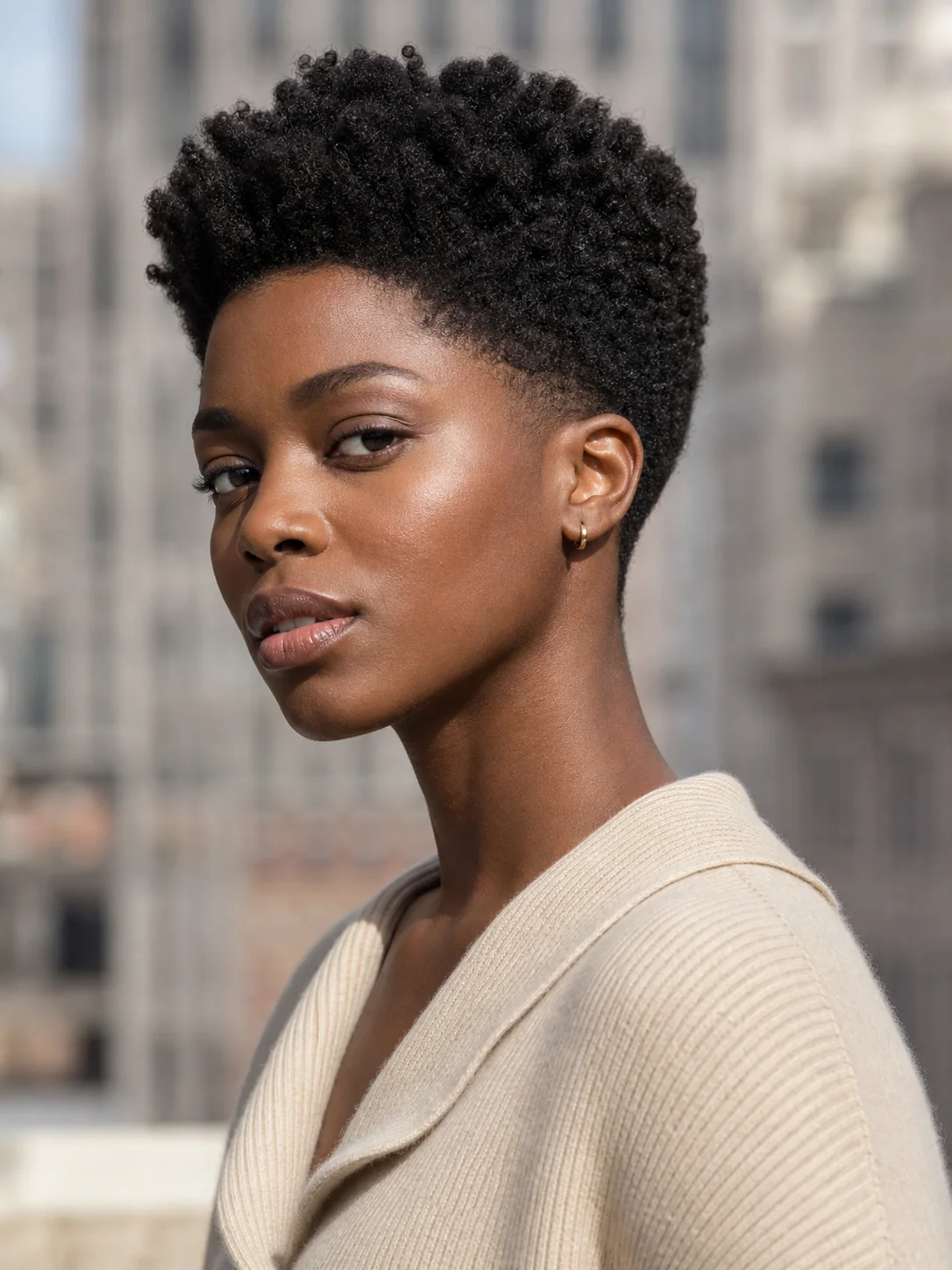 Tall tapered coils on short natural hair