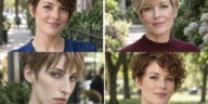 Four long pixie cuts with different bang shapes and textures
