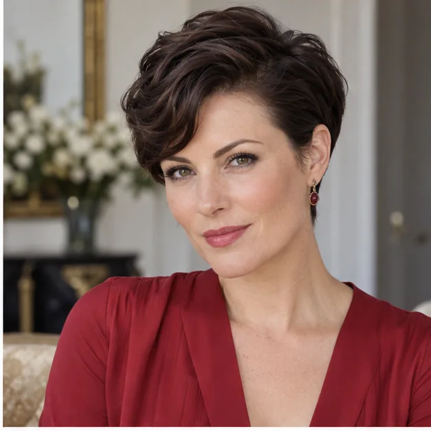 Long pixie with finger-wave bangs