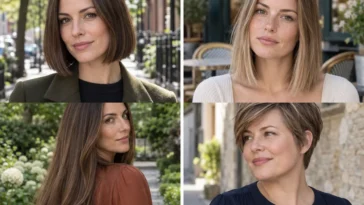 Four low-maintenance hairstyles in short, medium, long and curly shapes