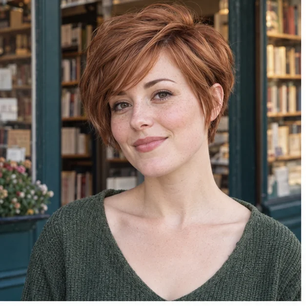 Textured bixie with diagonal fringe