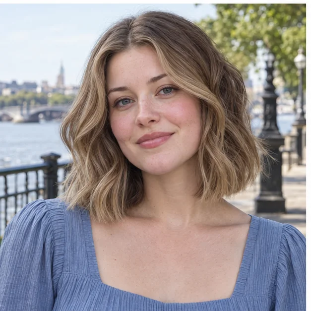 Wavy lob with lifted roots and full ends