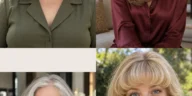 Four 80s-inspired blowouts showing a centered shoulder shape, side sweep, rounded bob and rolled fringe