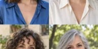 Four textured fringes showing a broken brow edge, forehead wave, loose curls and off-center split