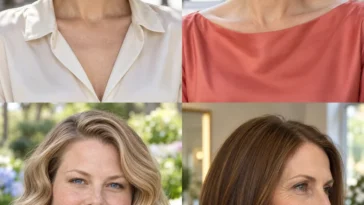 Four blunt bobs showing a straight jaw-length edge, a full fringe, broad waves and a subtle A-line perimeter