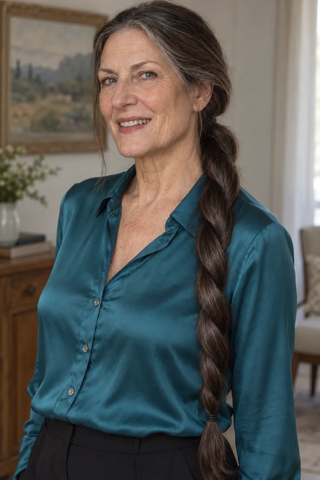 The Rope-Twist Ponytail for long hair