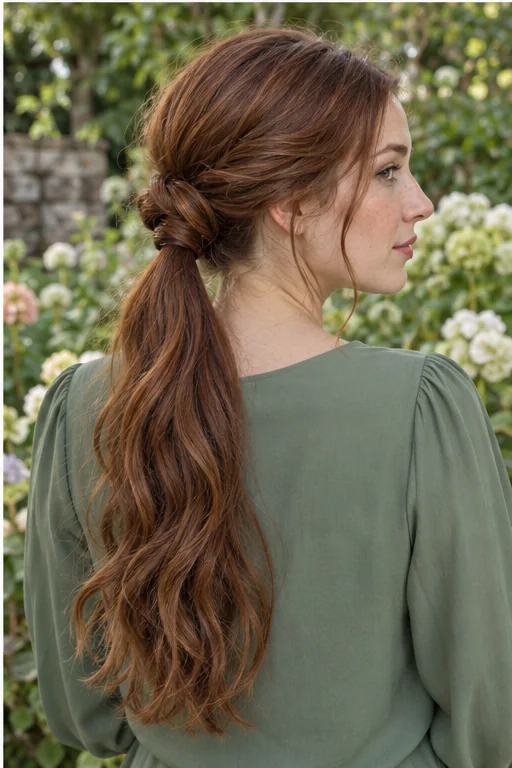The Topsy-Tail Low Ponytail for long hair