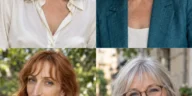 Four distinct wispy fringes showing narrow, wider, wavy and glasses-friendly shapes