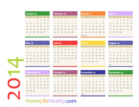 calendar 2014 Printable