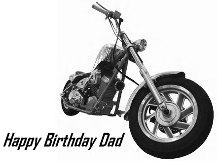 dad printable card chopper bike