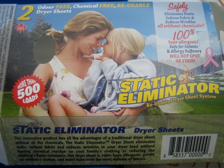 staic cling dryer sheet