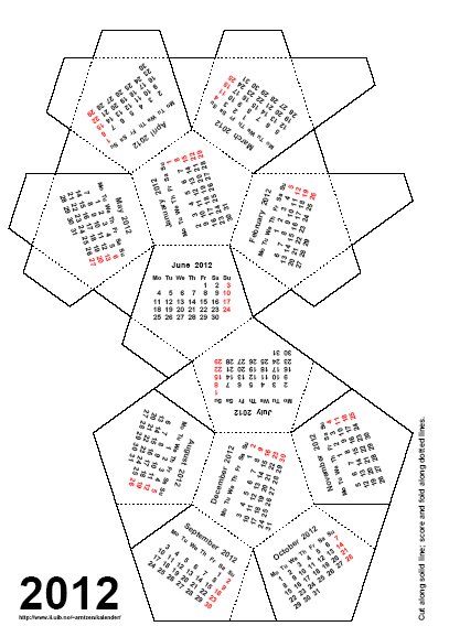 Free Desktop Calendar 2012