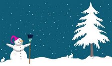 Happy Snowman Christmas Card