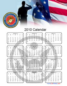 Marine Corps Military Calendar