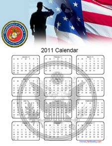 Military Calendar 2011 Marine Corps