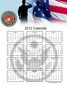 Military Calendar 2012 Marine Corps
