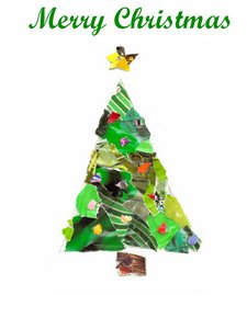 Green-Tree Merry Christmas Card